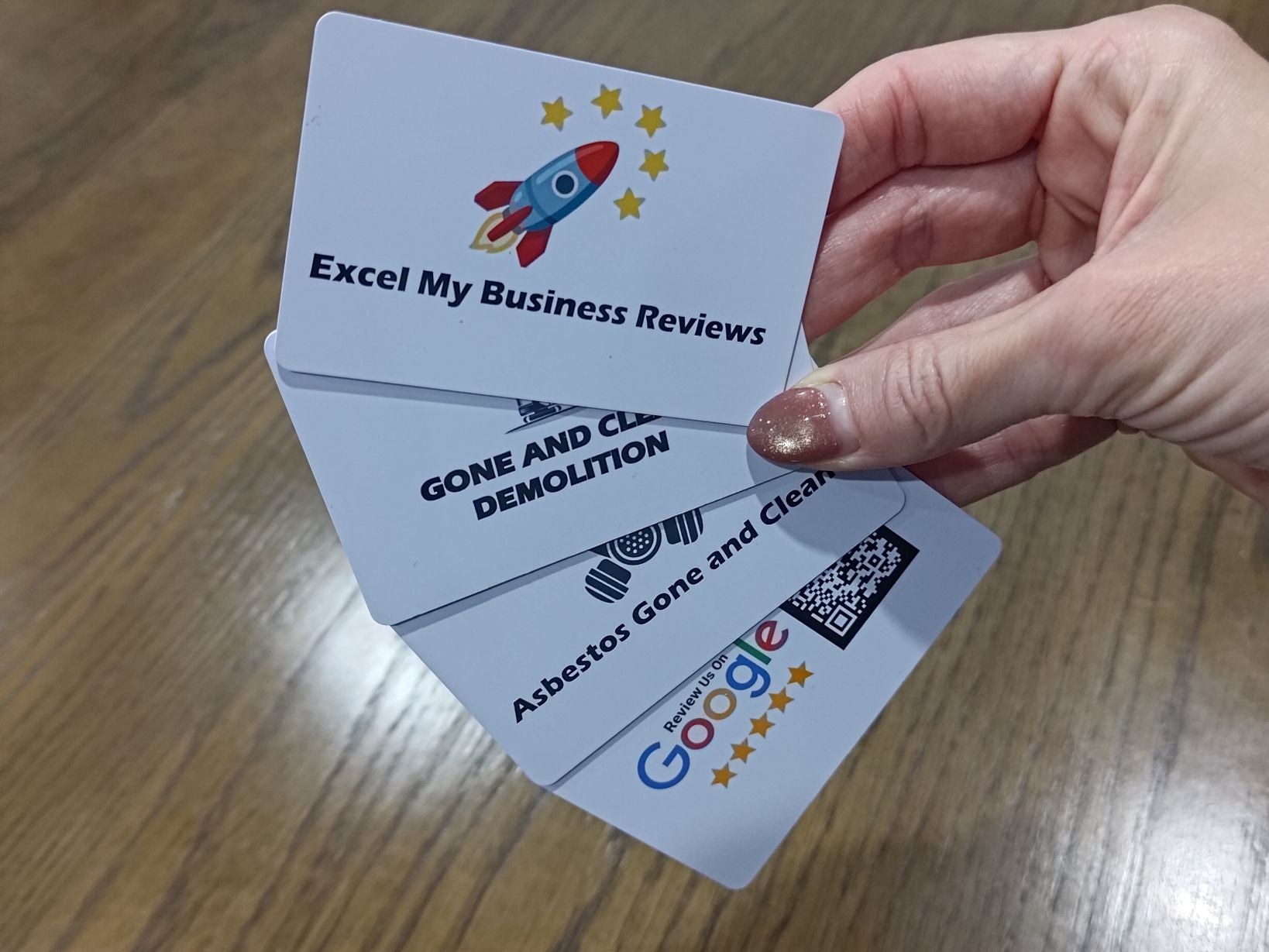 4 NFC Cards with Unique QR Code