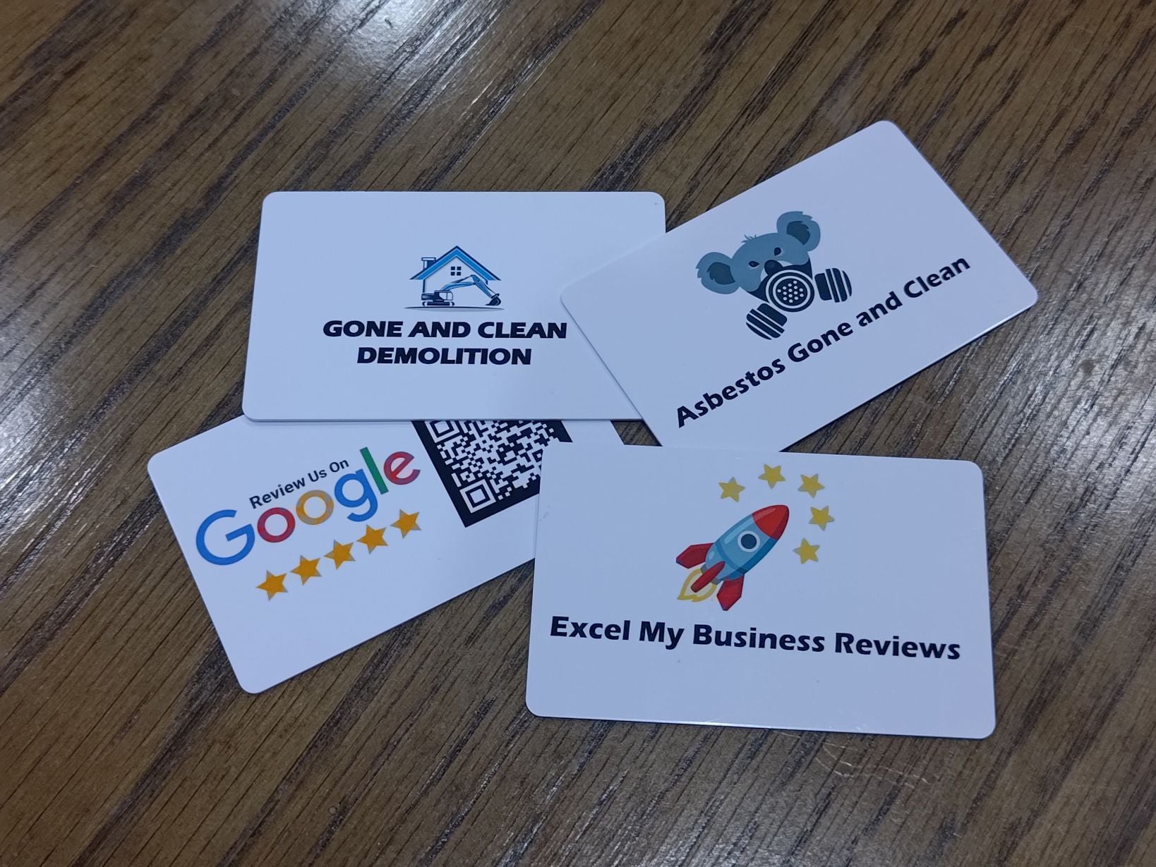 4 NFC Cards with Unique QR Code