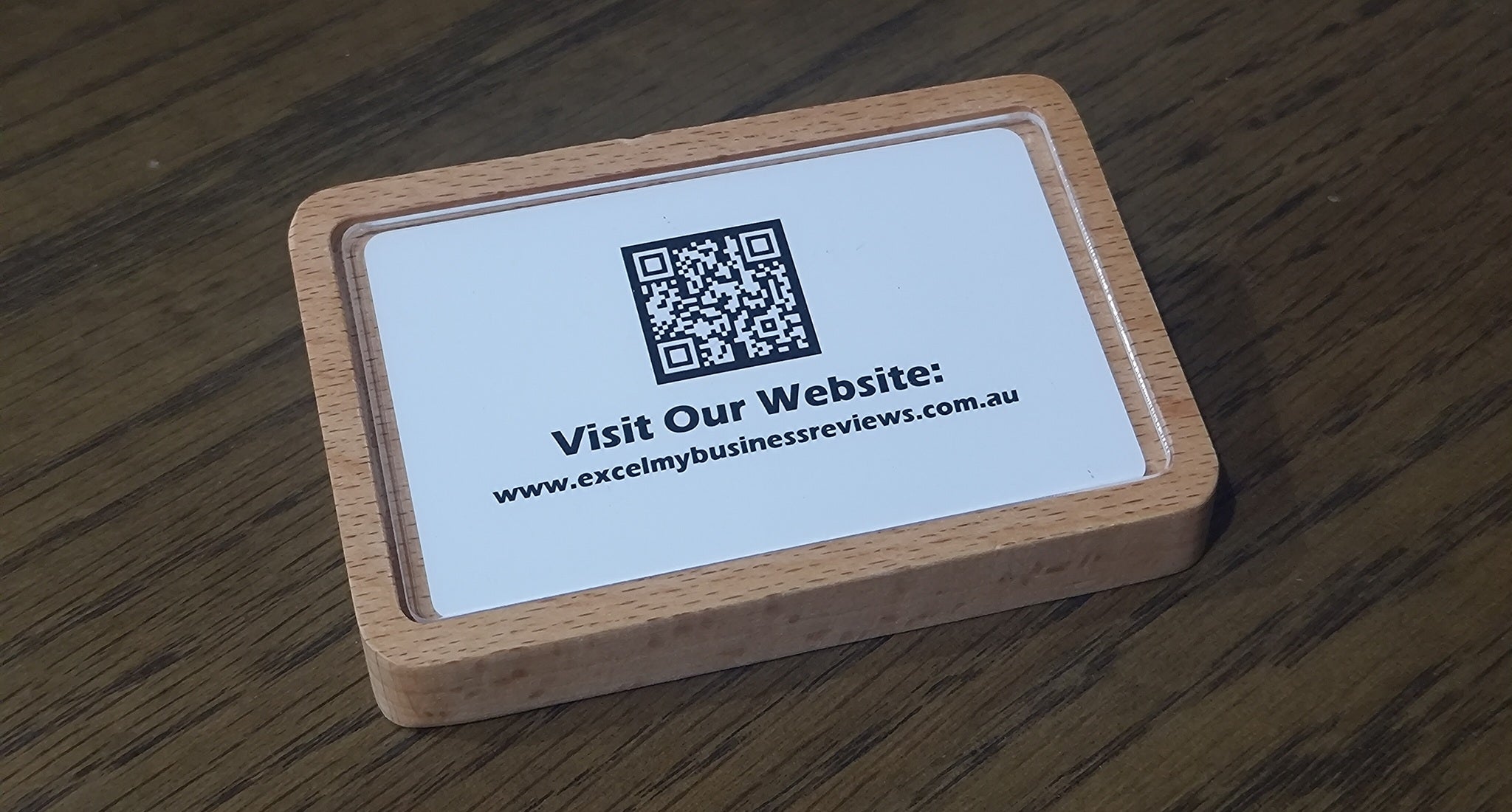 Table Card Holder, Display Board from Solid Wood