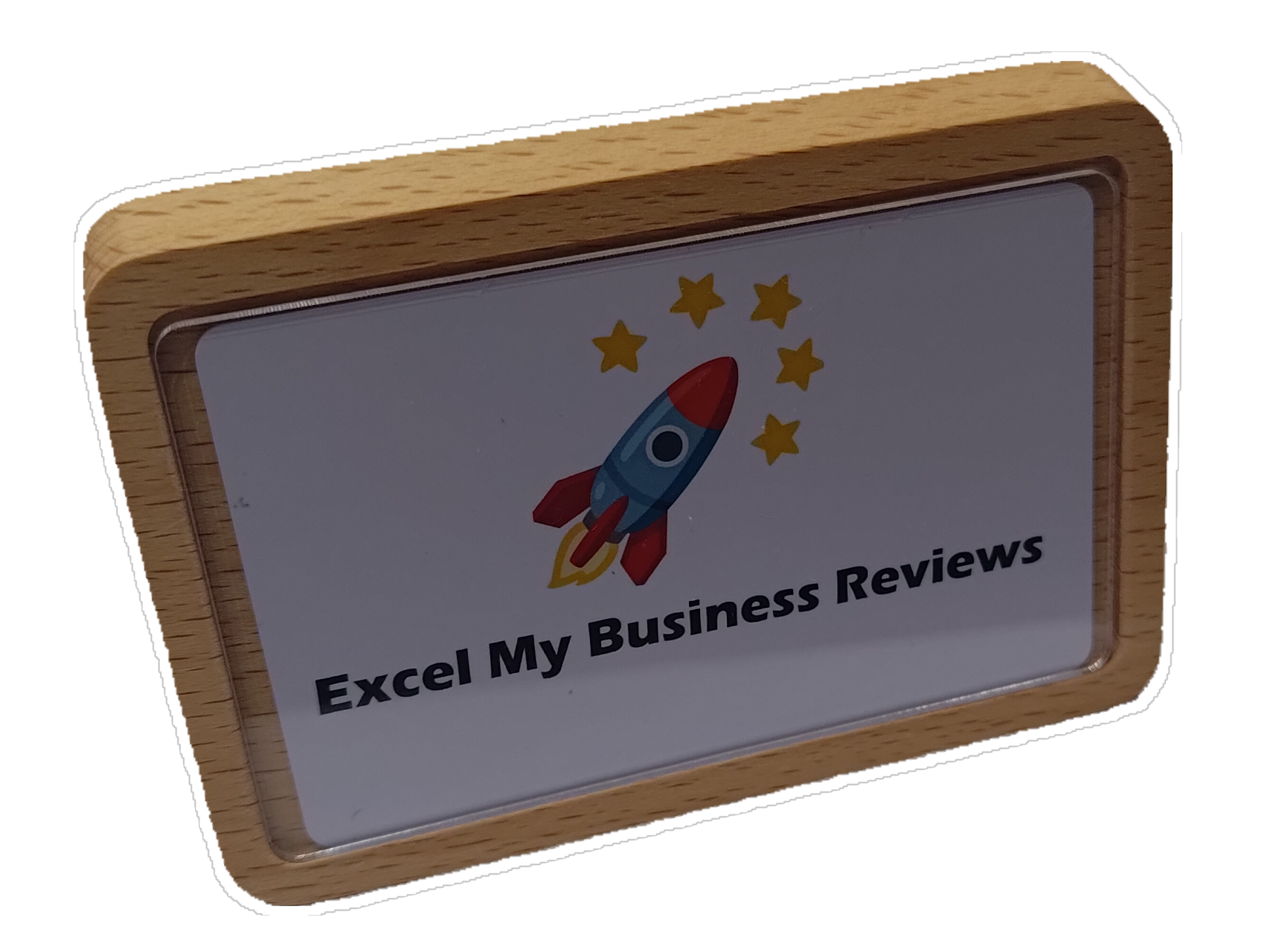 Table Card Holder, Display Board from Solid Wood