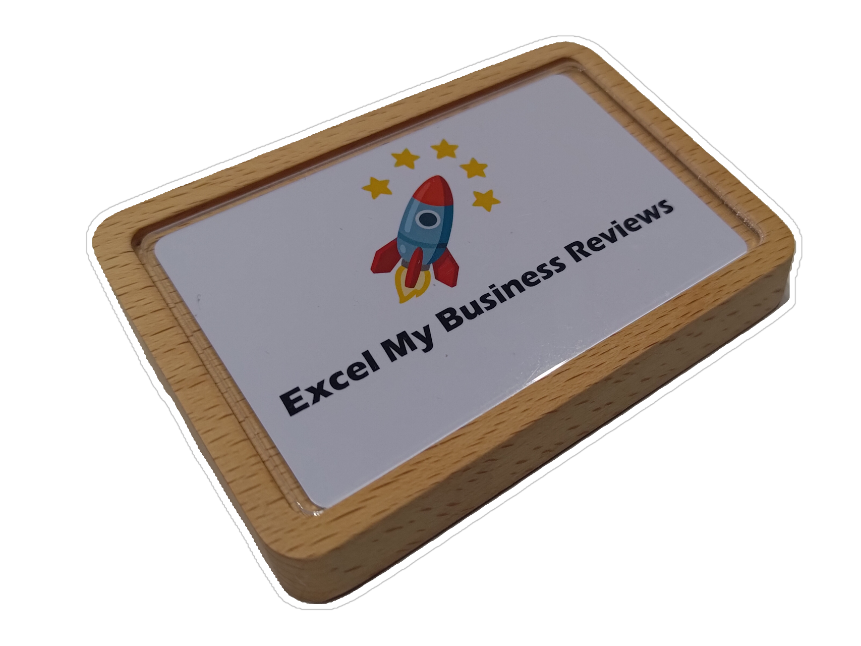 Table Card Holder, Display Board from Solid Wood