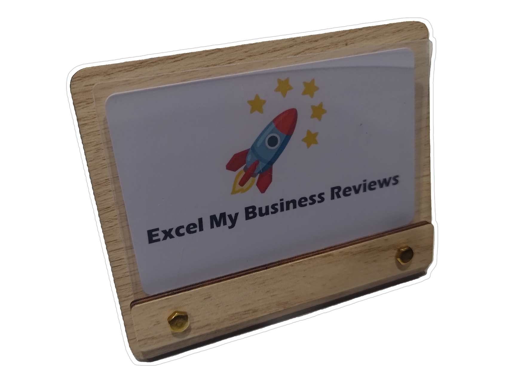 Wooden Card Holder Stand