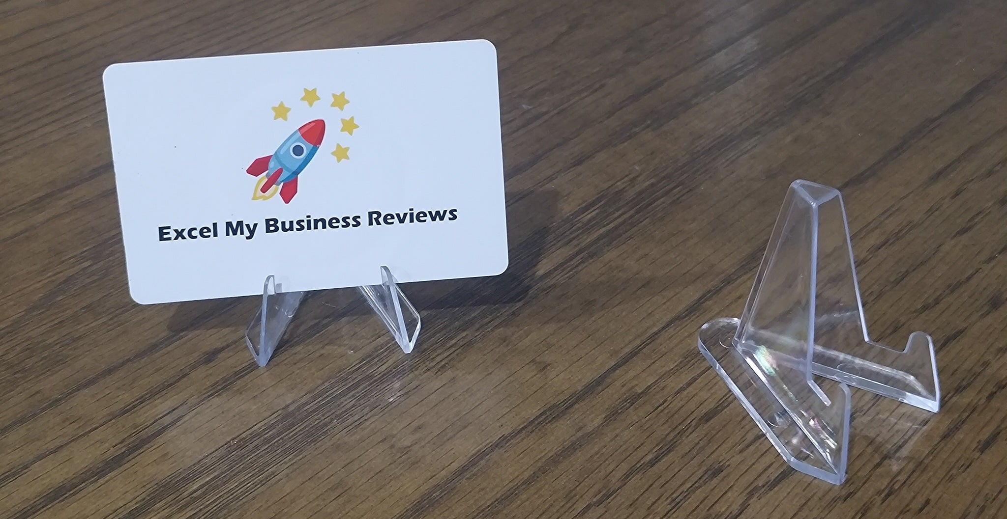 Acrylic Triangular Card Display Stand