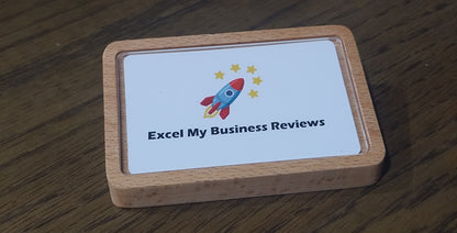 Table Card Holder, Display Board from Solid Wood