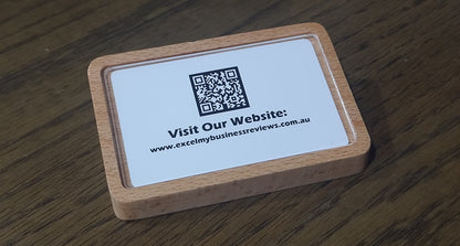 Table Card Holder, Display Board from Solid Wood