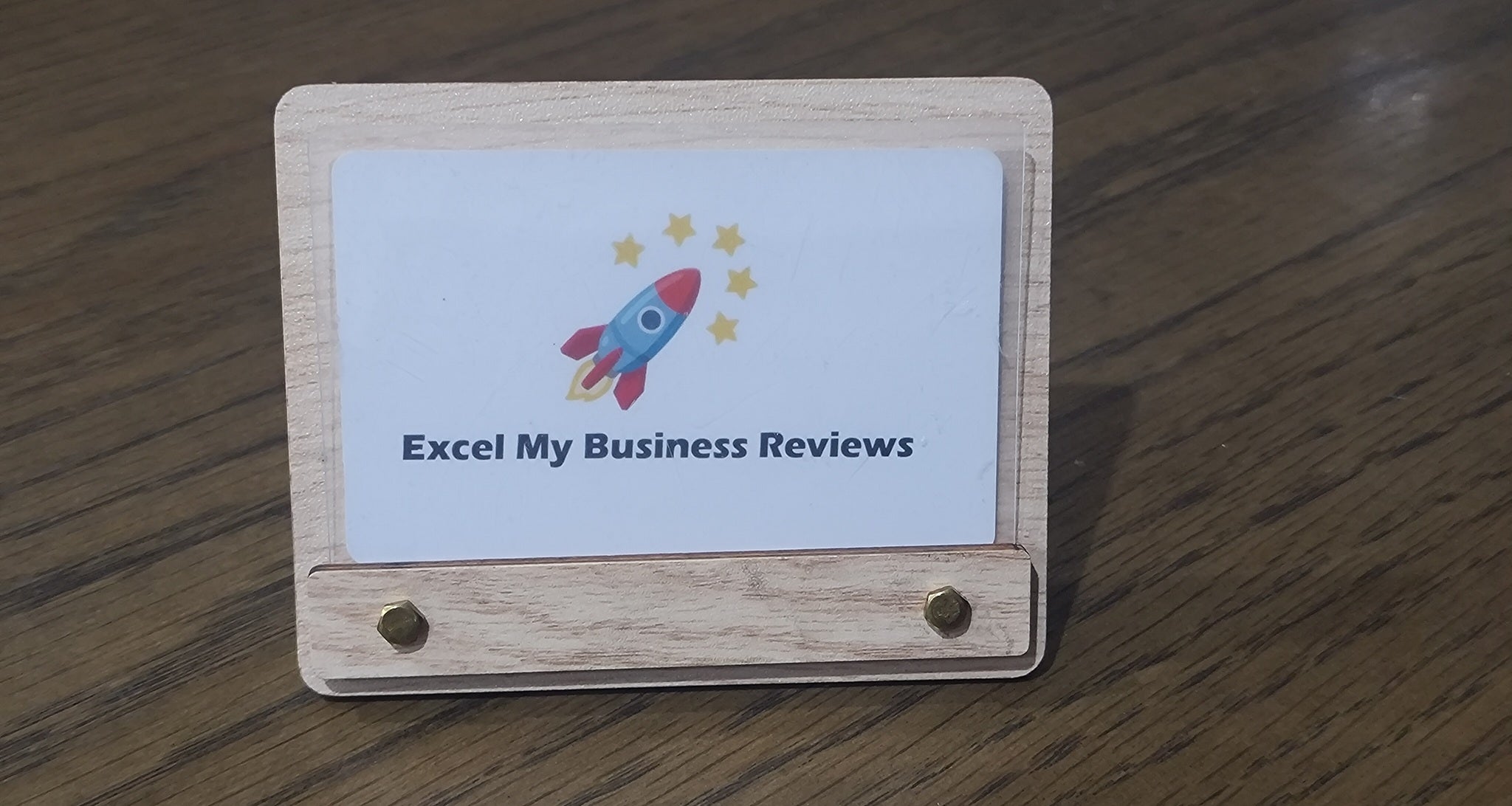 Wooden Card Holder Stand